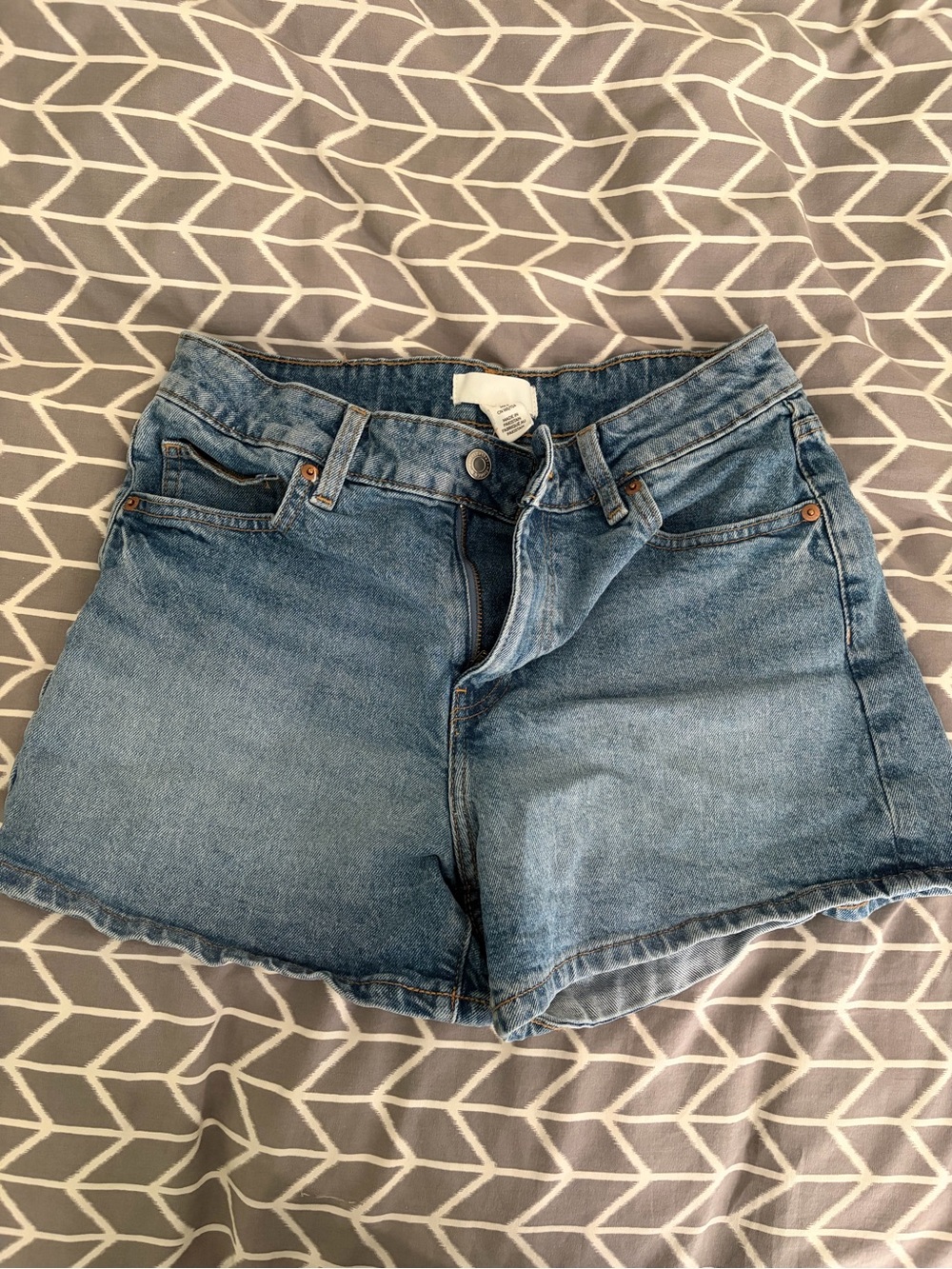 H&M Light Blue Denim High-Rise Shorts
